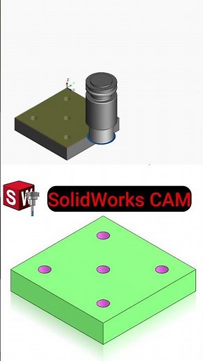 SolidWorks CAM-Face Milling and Hole Drilling Operation