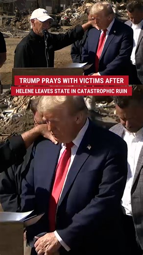 WATCH: Trump prays with victims of Helene while visiting North Carolina communities devastated by the monster storm's wrath. | Fox News