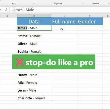 Split Names in Excel with Just One Shortcut #exceltips #excel #exceltricks