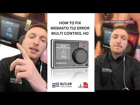 How to fix Webasto T12 Multi Control error fault code - 5 steps | Butler Technik