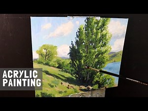 How to Paint Trees in Acrylics | Tips For Mixing Greens.