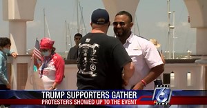 Trump supporters gather at Selena Statue