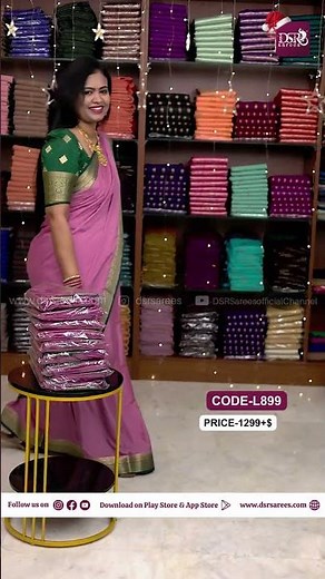 Premium Mysore crepe silk saree @ 1299+$😊|Booking- 9443143352| www.dsrsarees.com