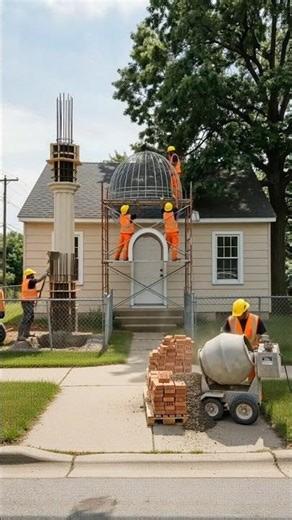 Architectural Evolution: From Abandoned House to Traditional Islamic Mosque – Time-Lapse Concept Art