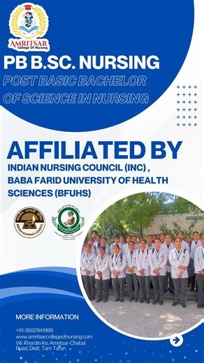 Amritsar College of Nursing on Instagram: "Advance your nursing career with Post Basic B.Sc. Nursing at Amritsar Institutes 👩‍⚕️🎓 ✅ Designed for GNM-qualified nurses ✅ Develop leadership, research, and advanced clinical skills ✅ Expand your career opportunities in hospitals, education & global healthcare Upgrade your knowledge, elevate your care 💙 #PostBasicBScNursing #NursingEducation #AmritsarInstitutes #HealthcareCareer #FutureNurses #StudyInAmritsar"