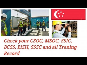 How to check Singapore Worker's CSOC, MSOC, SSIC, BCSS, SSSC and all traning record online.