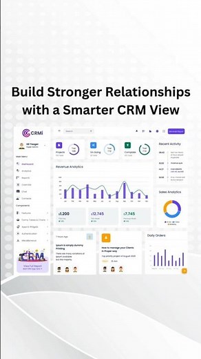 Modern CRM UI Dashboard for Smarter Client Management & Sales Tracking