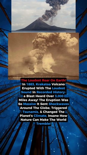 The Loudest Sound In Human History 🌋🤯 #didyouknow