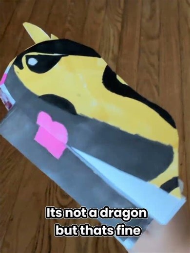 My first ever paper puppet dragon!