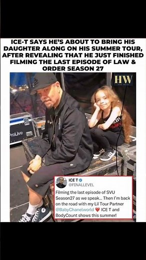 Ice-T just Wrapped Law & Order Season 27… and now he’s taking his DAUGHTER on tour! #icet #shorts