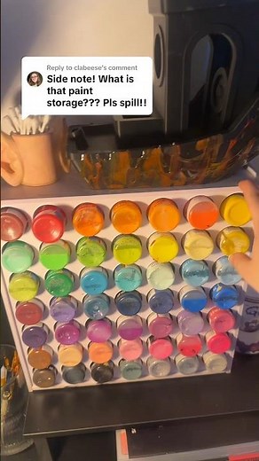 Acrylic paint storage system #organization #painting