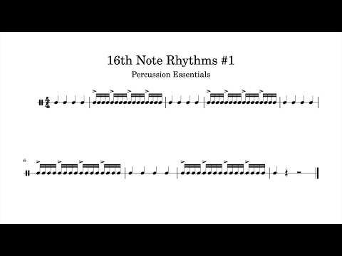 16th Note Basics #1 – Drumline Warm-Up Play-Along (80–200 BPM) | Practice Track