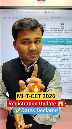 OFFICIAL! MHT-CET 2026 Exam Dates Released 🚨 | 1st & 2nd Attempt Schedule REVEALED! #mhtcet2026