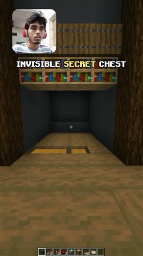Minecraft Invisible Secret chest Trick #minecraft #shorts