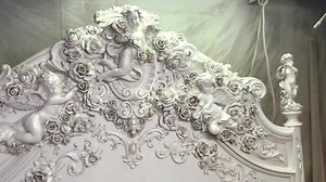 King Queen Bed Set Master Bedroom French Cherub Rose Angels - Etsy