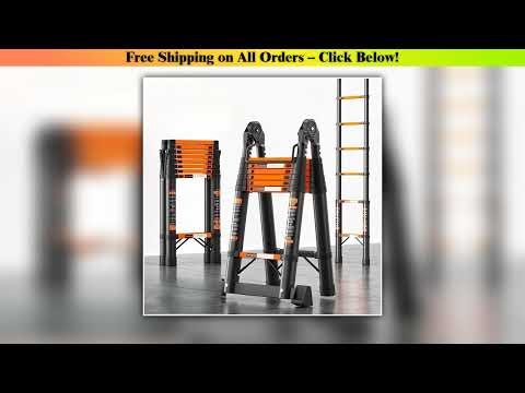 Aluminum Telescopic Ladder Straight or 2-in-1 Multi-Function Extendable Folding Ladder for Home