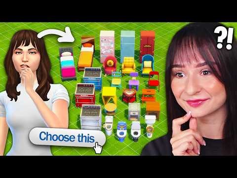I let my SIM CHOOSE her own ITEMS build challenge in The Sims 4