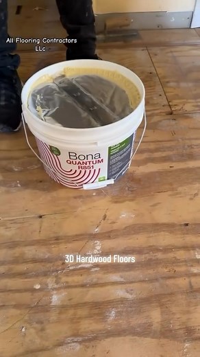 Hardwood floors installed with Bona QUANTUM R851 shine in this video from @all_flooring_contractors_llc. This silane-based adhesive offers exceptional "green grab," elastomeric flexibility and effortless application. With zero VOCs and GREENGUARD GOLD certification, it’s the perfect choice for all your flooring needs. Uncover the potential of Bona Quantum R851 today HERE: https://bit.ly/3AbvluM | Bona US Professional