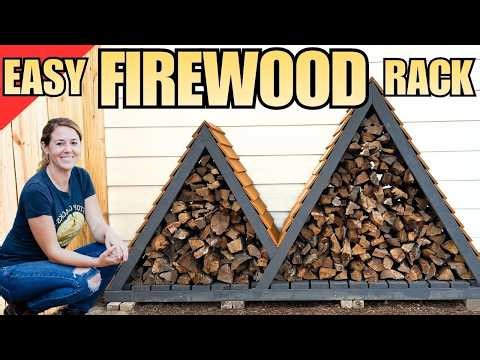 DIY Outdoor Firewood Rack - Fast, Easy Build!