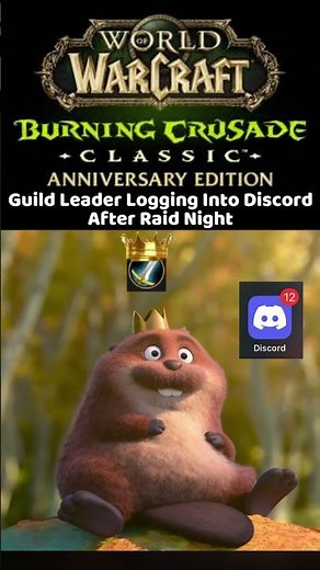 Guild Leader Logging Into Discord After Raid Night... #wowclassic #gaming #lythp
