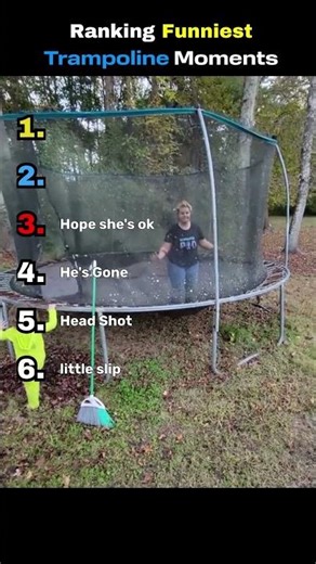 Funny trampoline fails and moments