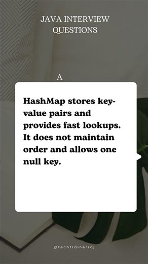 What is hashmap?#javaautomation #javainterview #interviewtips #java #edushorts #coding #hashmap