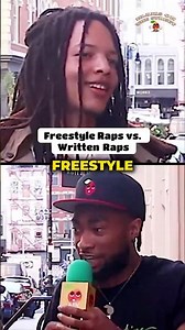 Freestyle vs Written Raps 👀 | #musicviral #musicshorts #shorts #shortsviral #publicinterview