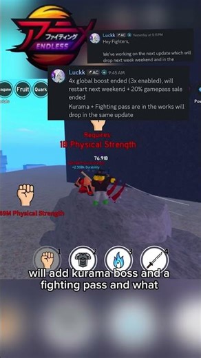 Anime fighting simulator endless update next weekend??? #roblox #subscribe #edit #asfe #like