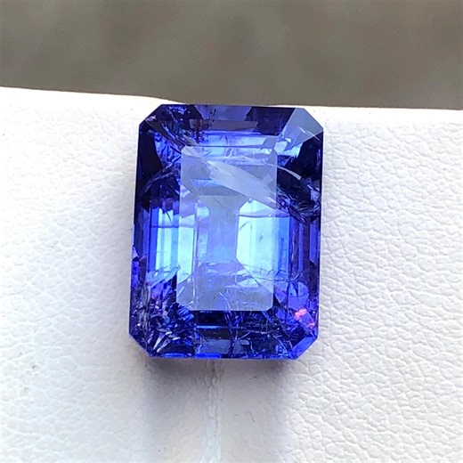 AAA   Unique Blue Tanzanite Faceted Octagon Gemstone | 13 Carat Natural Tanzanite Stone for Jewelry - Etsy