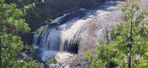 Took a quick walk to Potawatomi and Gorge Falls on the Black River Scenic Byway in the Ottawa National Forest recently. It's a short drive north of Ironwood and Bessemer MI. The walk to the Potawatomi Falls lookout is accessible. The other parts of the trail turn to a single track and/or have significant stairs. Some of the Gorge Falls viewing points are currently closed. This is one of several trailhead to access waterfalls along the byway. The North Country Trail follows the west side of the r