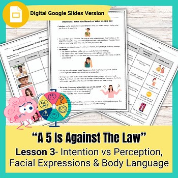 A 5 Is Against the Law: Intentions vs Perceptions, Body Language | Google Slides