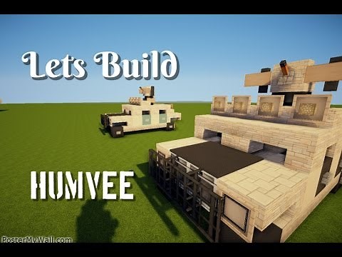 Minecraft: Lets Build/ Humvee "Tutorial" (with Gun)