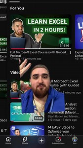 47K views · 761 reactions | Check out this FREE Microsoft Excel course! #dataanalyst #dataanalytics #dataanalysis #microsoftexcel #microsoftexcelcourse | Elijah Butler - Learn Data Analytics Online | Facebook