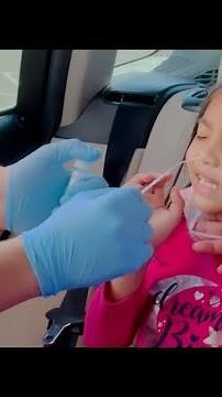 Drive Thru Nasal Swab test experience for kids / How to make covid test more comfortable for kids