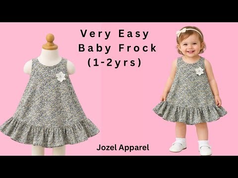 Flare Baby Dress Tutorial-Super Easy(1–2 Years)