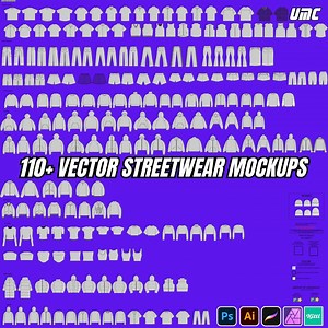 Streetwear Clothing Mockup Bundle: Vector Templates & Tech Pack (AI, PSD, Procreate Compatible) - Etsy UK
