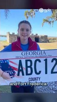 Eighth grader designs Georgia's newest license plate
