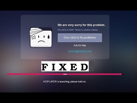 How to Fix KOPLAYER start up error "without Loosing Data" | No data is lost | Fix your KOPLAYER