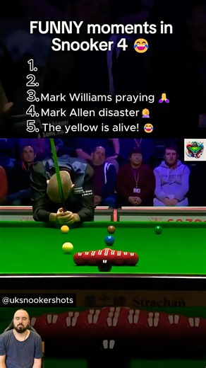 Best Break Off EVER... Williams Starts Praying 😂 | Funny Snooker Moments #shorts #snooker #funny