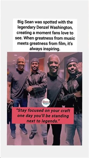 Big Sean Meets Denzel Washington #Shorts #BigSean #DenzelWashington