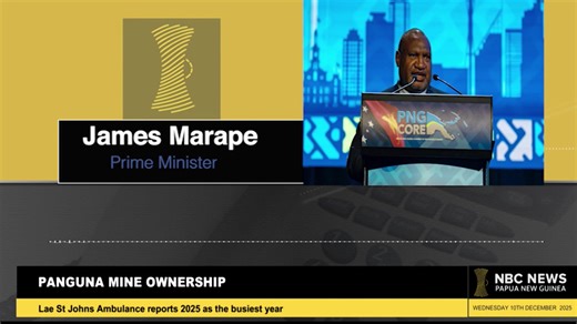 PANGUNA OWNERSHIP REVEALED Prime Minister, James Marape, has announced that the Panguna Mine in the Autonomous Region of Bougainville is no longer under the PNG Government's radar. Mr. Marape made this announcement while addressing the conference participants at the PNG Investment Week in Sydney, Australia. #NBCNEWSPNG #nbconline | NBC News PNG