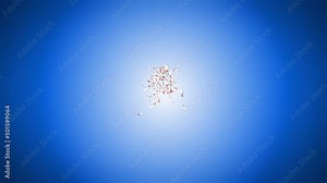 4K Loop Bowling strike, bowling ball knocks down bowling pins. 3D Animation Background. skittles and ball, sport games. Activities and entertainment. pursuit in bowling competition tournament