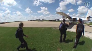 40K views · 143 reactions | Corporate stunt while skydiving ... wait for it | Employability Test (ET) | Facebook