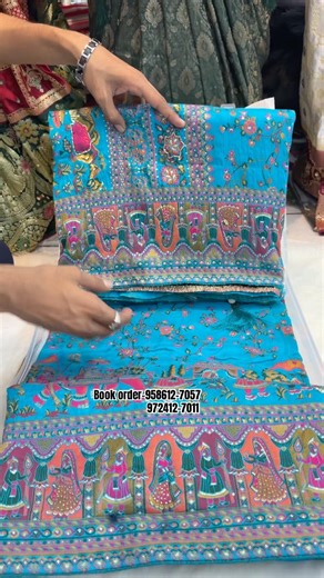 A very beautiful pure pasmina silk sky blue colour Sarees #fashion #new #saree #instagram #viral