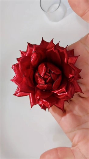 Ribbon Flower Tutorial 🌸✨ | Amazing Trick 🤯🔥#diy #trendingnow #flowers #ytshorts #shorts #ytreels