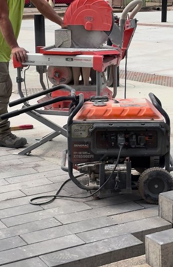 3K views · 11 reactions | The iQ Power Tooks 16.5” Masonry Saw being powered by a Generac XT8500EFI Portable Generator on a jobsite in Minnesota! | Acme Tools | Facebook