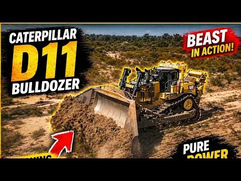 Caterpillar D11 Bulldozer Powerful Tree Clearing Action'['✓]'Biggest Dozer Working
