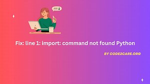 Fix line 1 import command not found Python