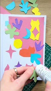 Create a junk journal page inspired by Matisse's Cut-Outs!
