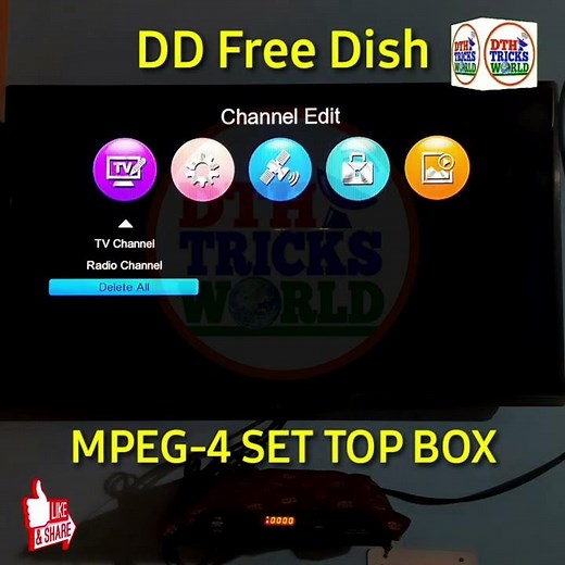 DD Free Dish New Channel today | DD Free Dish Auto Scan Frequency | mpeg4 set top box auto scan